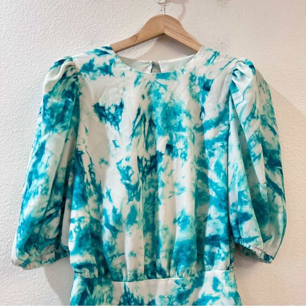AFRM Rilo Tie Dye Mini Ruched Dress Size M - Picture 6 of 13